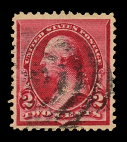 US 220c 1890 Two-Cent Carmine.  Caps on both Twos