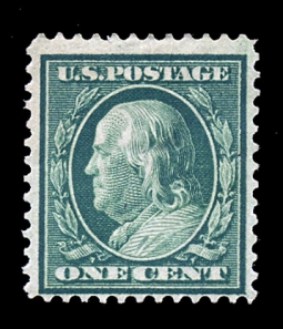 US 357 US 357 One-cent Franklin Blue Paper