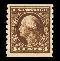 US 395 1910 Four-cent Washington Coil