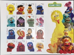 US 5394 2019 Sesame Street Pane of 20