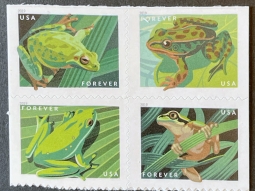 US 5395-98 2019 Frogs Block of Four
