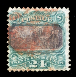 US 120 24 Cent Signing of the Declaration, Red Cancel!