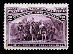 US 231  2 Cent Landing of Columbus Broken Hat Variety