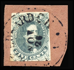 CSA 1b, Five-Cent Green Jefferson Davis,