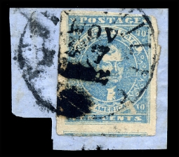 CSA 2a, 10-cent Light Blue Thomas Jefferson On Piece