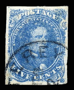 CSA 4, Five-cent Blue Jefferson Davis