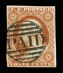 US 10  Three-Cent Washington Deep Orange Brown