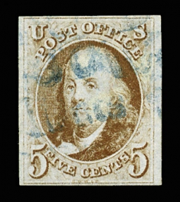 US 1 Red-Brown Five-Cent Franklin