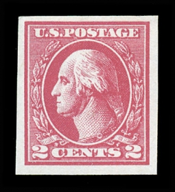 US 534A 1918 Imperforate Two-cent Washington Type VI