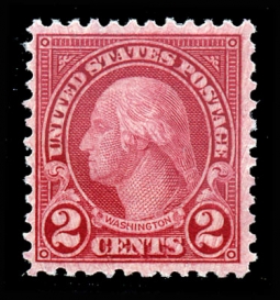 US 595  1923 Two-cent Washington Coil Waste