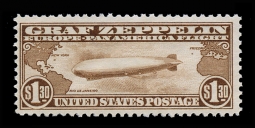 US C14 $1.30 Graf Zeppelin Stamp
