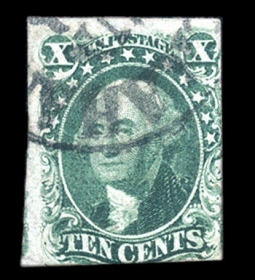 US 13 1855 10 Cent Washington Ty. I