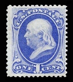 US 156 1873 1 Cent Franklin