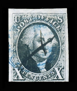 US #2  10-cent Washington, Blue CDS & Pen CXL
