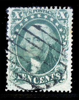 US 31 1857 Ty. I 10-cent Washington, Green