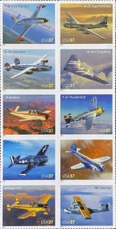 US 3916-25 Advances in Aviation Block of 10