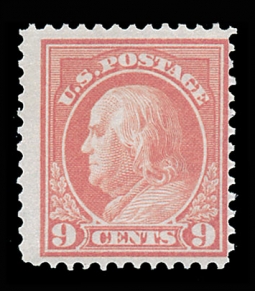 US 415  1912 Nine-Cent Franklin perf 12