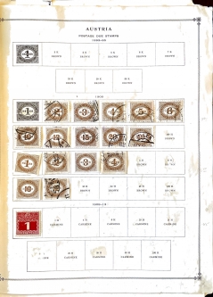 Austria Postage Dues 1900 Through 1950