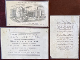 Coffee Topic, 1890's Advertising Postcards