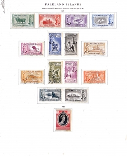 Falkland Islands 1951 Fauna, Shipping & Map #107-20