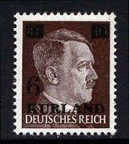 #2 Kurland, Hitler Overprint and Type II Surcharge