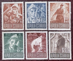 Austria B218-23, 1947 WW II Era Prisoners of War, Concentration Camps