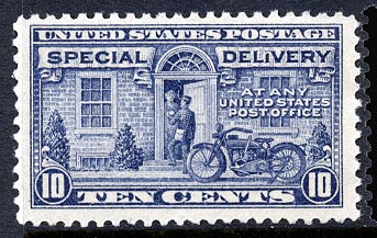 US E12  1922 10-cent Deep Ultra Special Delivery