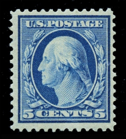 US 361 Five-cent Washington Bluish Paper