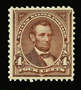US 280 1897  Four-cent Lincoln