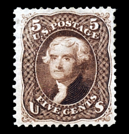 US 105 1875 Five-Cent Jefferson Reissue