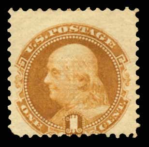 US 112 1869 1 Cent Franklin Pictorial