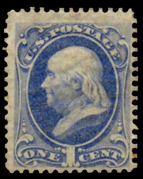 US 156 1873 1 Cent Franklin