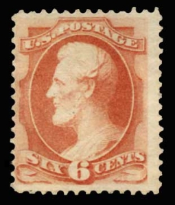 US 186 1879 6 Cent Lincoln