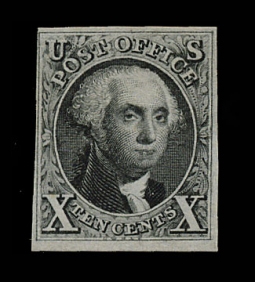 US #4, 10-Cent 1875 Reissue, Imperforate Washington
