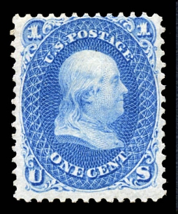 US 63 1861 One-cent Franklin