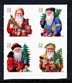 3541-4a  Classic Santas Green