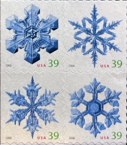 US 4113-16a Snowflakes block ATM