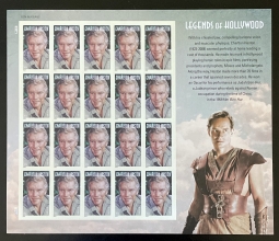US 4892 Charlton Heston Pane of 20