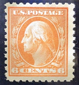 US 468 1916 Six-cent Washington Perf. 10