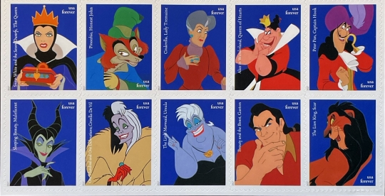 US 5213-22 2017 Forever Disney Villains Block of 10: Allstamp.net