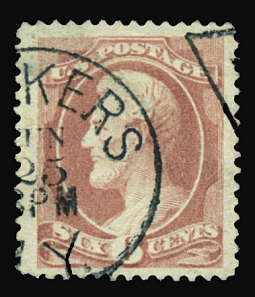 US 208 1881 Six-cent Lincoln Rose
