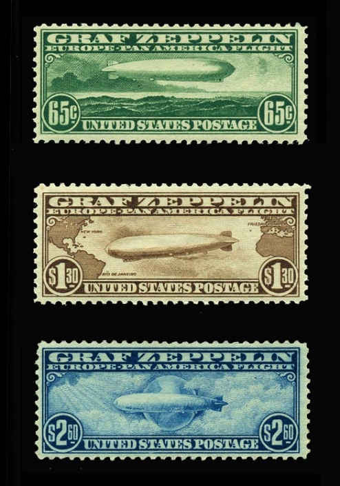 US C13-15 1929 Graf Zeppelin Stamp Set: Allstamp.net
