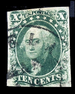 US 15 1855 10 Cent Washington Ty. III