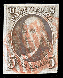 US 1  Brown Five-Cent Franklin