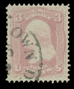 US 64 1861  Pink Three-cent Washington