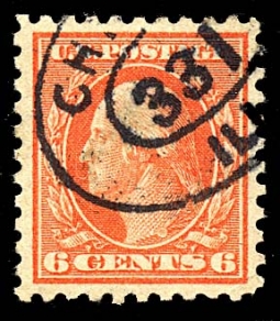 US 468 1916 Six-cent Washington Perf. 10